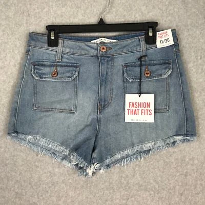 Celebrity Pink Jean Short Size 11 30 Blue Cut Off Y2K Frayed Raw Western Coastal - Image 1 of 4