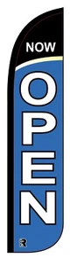 Now Open Feather Flag Windless Advertising Business Banner Flag ONLY! Free Ship! - Picture 1 of 2
