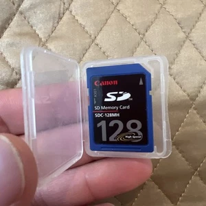 Canon 128MB MEGABYTE High Speed SD SDC-128MH Genuine Camera Memory Card OEM - Picture 1 of 2