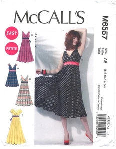 Vestido McCall's M6557 Misses 2012 talla A5 6-14 patrón de costura sin cortar - Imagen 1 de 3