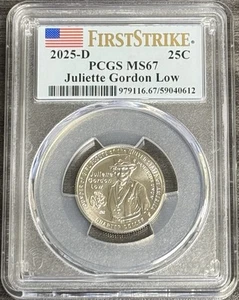 2025 D Juliette Gordon Low Quarter PCGS MS67 First Strike - Picture 1 of 2