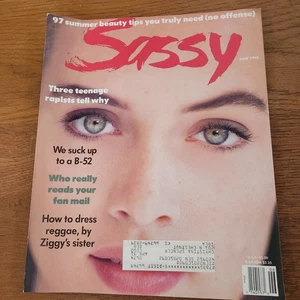 Sassy Magazine June 1990  - young supermodel Amber Valletta & Adrian Pasdar  - Picture 1 of 10