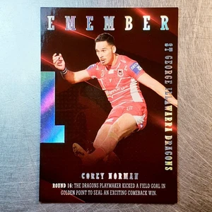 2022 NRL Traders Season to Remember Card SR39 Corey Norman Dragons - Picture 1 of 2