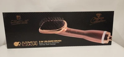Royale 3 in 1 Blower Brush Static Free Hair Dryer, Styler, Detangler Black NOB - Image 1 of 4