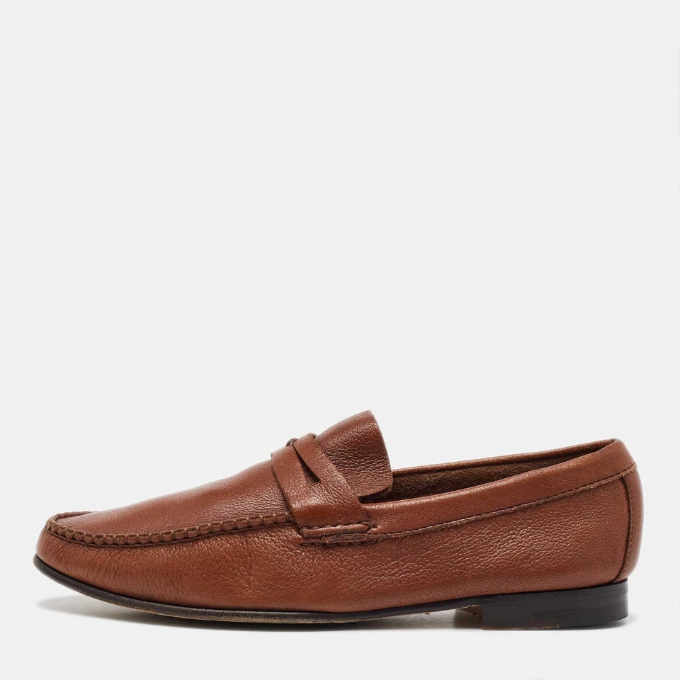 Mocassim de couro marrom Ermenegildo Zegna tamanho 41 - Imagem 1 de 4
