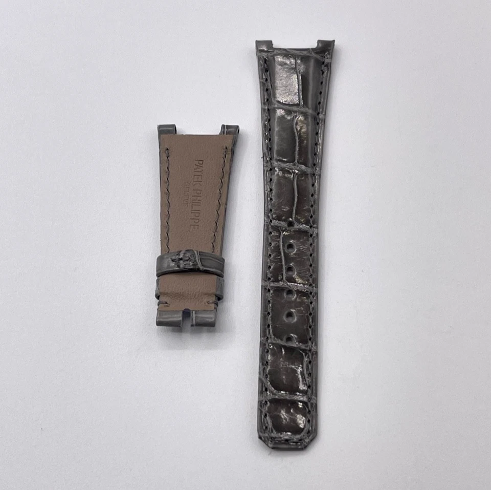 Patek Philippe Nautilus lady cinturino alligatore grigio grey strap 21/14mm Foto 1 de 4