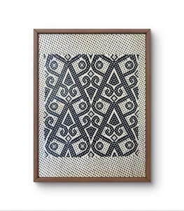 Handwoven Bamboo Wall Art Traditional Weaving Pattern NO Frame Eco-Friendly Deco - Picture 1 of 8