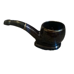 Vintage 9"L Keramik Pfeifenform Kaffee Schmuck Becher Übertopf Tabak Aschenbecher - Bild 1 von 8