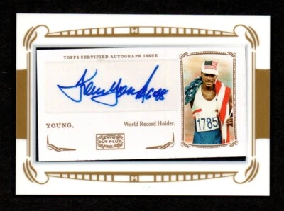 2009 Topps Mayo Football KEVIN YOUNG Cut Plug Autograph WR 400 Hurdles Olympics - Image 1 of 2