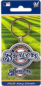 Milwaukee Brewers Heavyweight Metal Keychain Keyrings - Picture 1 of 4