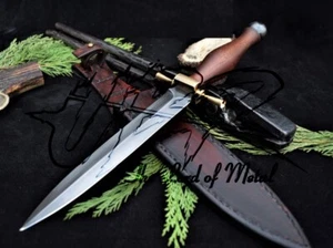 UBR CUSTOM HANDMADE HIGH CARBON STEEL BRITISH ARMY DAGGER KNIFE WITH SHEATH - Picture 1 of 2