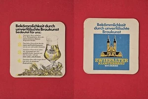 Zwiefalter unverfälschte Braukunst Brauerei Bierdeckel Coaster Beermat - Bild 1 von 1