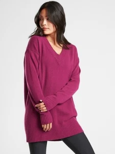 Suéter túnica ATHLETA lana cachemir cuello en V, usado en excelente estado, pequeño, morera, precio de venta sugerido por el fabricante $168 - Imagen 1 de 11