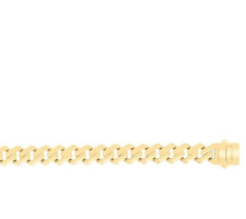 14K Yellow Gold Mens 8mm Lite Cuban Curb EDGE Chain Bracelet 8.25" 8.5 Grams