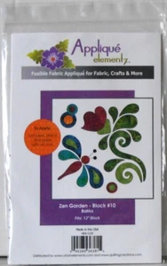 #1120 APLIQUE ELEMENTZ - BATIKS DE JARDÍN ZEN - BLOQUE #10 - KIT DE APLIQUES - ¡NUEVO EN PAQUETE! - Imagen 1 de 2