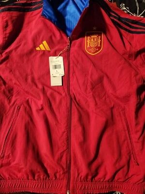 Adidas Reversible World Cup Anthem Soccer Jacket Full Zip Spain L  - Image 1 of 4