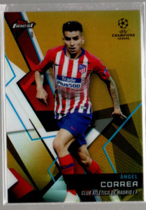 2018-19 Finest UEFA Champions League Gold Refractors #62 angel Correa /50 