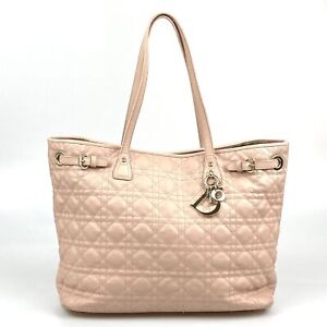 Christian Dior Bag Handbag Canage Pink Leather 01 BO 0151 Authentic