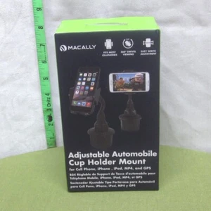 MACALLY Adjustable Automobile Cup Holder Mount w/ 360 Swivel Viewing NWT - Picture 1 of 4