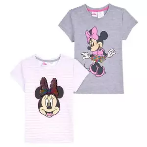 Disney Kinder 2er Pack Flip Pailletten T-Shirt, Minnie Mouse - Größe 5 - Bild 1 von 5