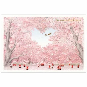 Postal de felicitación Navidad Feliz Año Nuevo Hirosaki Park x Santa de Japón - Imagen 1 de 4