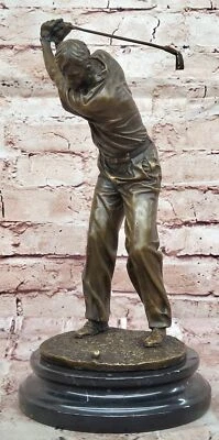 Golfer in Mid-Swing Bronze Sculpture - Golf Athlete Sports Art by Milo - Image 1 of 4