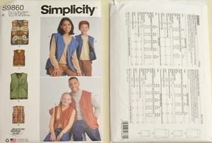 Simplicity- 9860 - Children's, Teen's and Adults' Vest - Picture 1 of 1