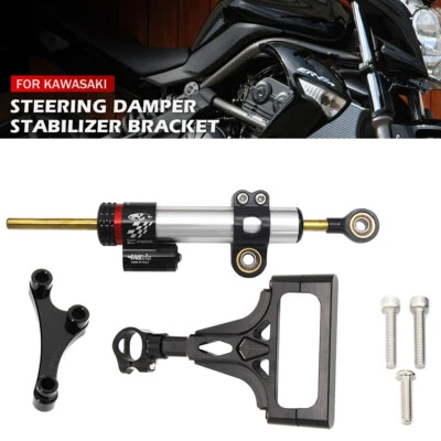 Silver Steering Damper Stabilizer Kit For KAWASAKI Z1000 Z750 2003-2009 - Изображение 1 из 4