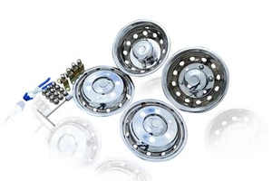 16'' Wheel Trim Covers Set To Fit Iveco Daily Heavy 2014+ Van Stainless Sleeves - Picture 1 of 8