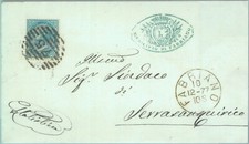 89421 - REGNO - STORIA POSTALE - ANCONA Annullo NUMERALE su BUSTA: FABRIANO