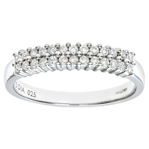 9ct White Gold 0.25ct Diamond Eternity Ring by Naava - Picture 1 of 8