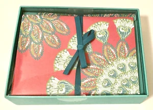 Box of 12 Blank Feather Design Notecards w/12 Lined Envelopes- each 5.5" x 4" - Picture 1 of 6