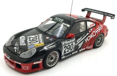 Autoart 1/18 Scale Diecast DC231122A - Porsche 911 #290 Yokohama - Red/Black - Image 1 of 4