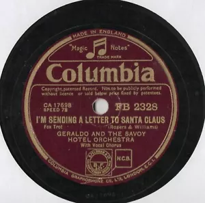 WW2 GERALDO & HIS SAVOY HOTEL ORCH 78 - I'M SENDING A LETTER TO SANTA CLAUS EX - Picture 1 of 3