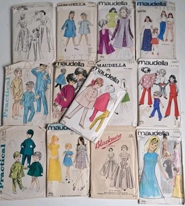 13 Vtg  Sewing Patterns 1950s/60s/70s - Unchecked -assorted makes Kids & teen - Picture 1 of 9