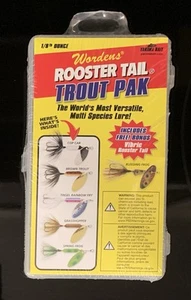 New Wordens 6 Fishing Spinner Bait Lures Rooster Tail Trout Pak 1/8 oz - Picture 1 of 1