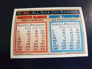 Roberto Alomar Robby Thompson 1994 Topps Blank Front Pre Print RARE - Picture 1 of 2