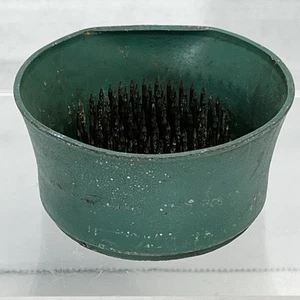 Vintage Stecknadel Stachel Blume Frosch schwer blei Tasse Stil Landhaus verbeult - Bild 1 von 12