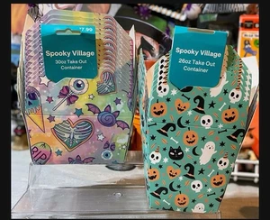 Zwei Sets Halloween Take-Out Behälter | Insgesamt 18 | Brandneu - Bild 1 von 2