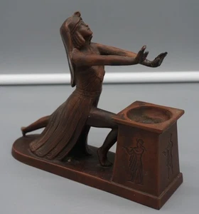 L. V. ARONSON / RONSON Art Deco Bronze RÄUCHERGEFÄSS © 1924 - Eqyptian Revival - Bild 1 von 11