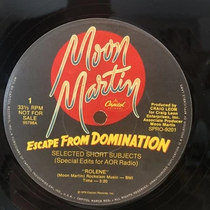 Moon Martin Escape From Domination 12" Vinyl Promo Sampler 1979 getestet SPRO-9201 - Bild 1 von 6