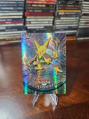 2000 Topps Chrome Pokémon  #65 ALAKAZAM-spectra-chrome Small Crease As Shown - Image 1 of 4