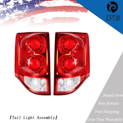 Driver & Passenger Side Brake Tail Lights For Dodge Grand Caravan Red  2011-2020 - Image 1 of 4