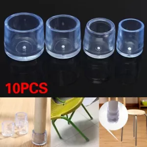10 Stück Silikon Stuhl Bein Kappen Möbel Tisch Füße Pads Abdeckungen Bodenschoner - Bild 1 von 13