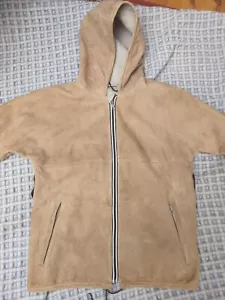 Collection Privée? Suede Jacket 105 cm L / XL Hood - Picture 1 of 14
