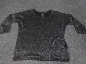 Spense Womens Blouse Medium Black stretch pullover - Picture 1 of 13
