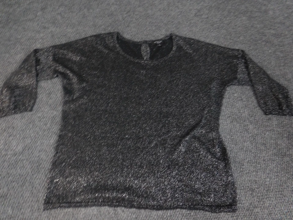 Blusa Spense Mujer Mediana Negra Jersey Elástico Foto 1 de 4