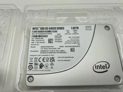 New Intel S4520 1.92TB SSD Solid State Drive SATA III 6Gb/s 2.5" SSDSC2KB019TZ01 - Bild 1 von 3