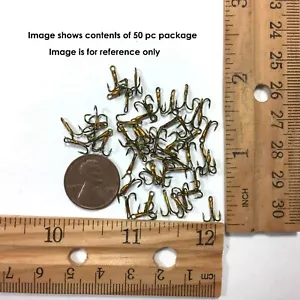 #18 Treble Hooks 98 - 101 pcs (Bronze) color size small standard round bend - Picture 1 of 6
