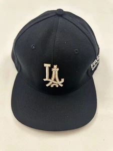 Paris Saint Germain Football Club Black Adjustable Logo Snapback Cap One Size - Picture 1 of 8